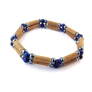 Hazelwood Dark Blue & Hematite - 7 Double Bracelet - Hazelwood Jewelry