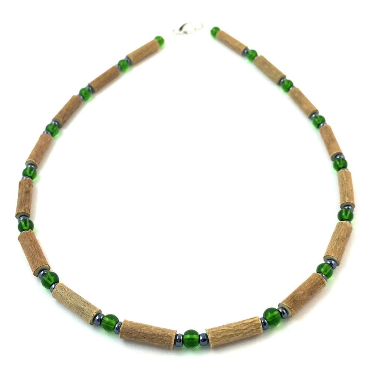 Hazelwood Green &amp; Hematite - 13.5 Necklace - Lobster Claw Clasp - Hazelwood Jewelry