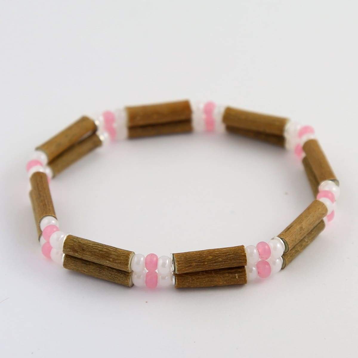 Hazelwood Pink & White - 7 Double Bracelet - Hazelwood Jewelry