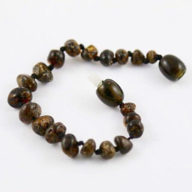 Green Amber Large Olive - Precious Amber